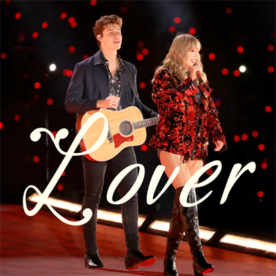 Album art I created out of Taylor Swift and Shawn Mendes' concert snapshot that I overlaid with title text to replace the original CD cover