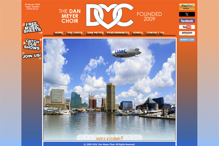snapshot of DanMeyerChoir.com website